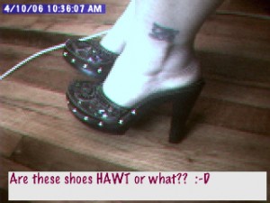 Black sparkly clogs! 